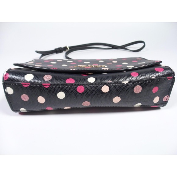 Kate Spade Crossbody Bag Womens Polka Dot Leather Purse Clutch Wallet Strap - Picture 3 of 12